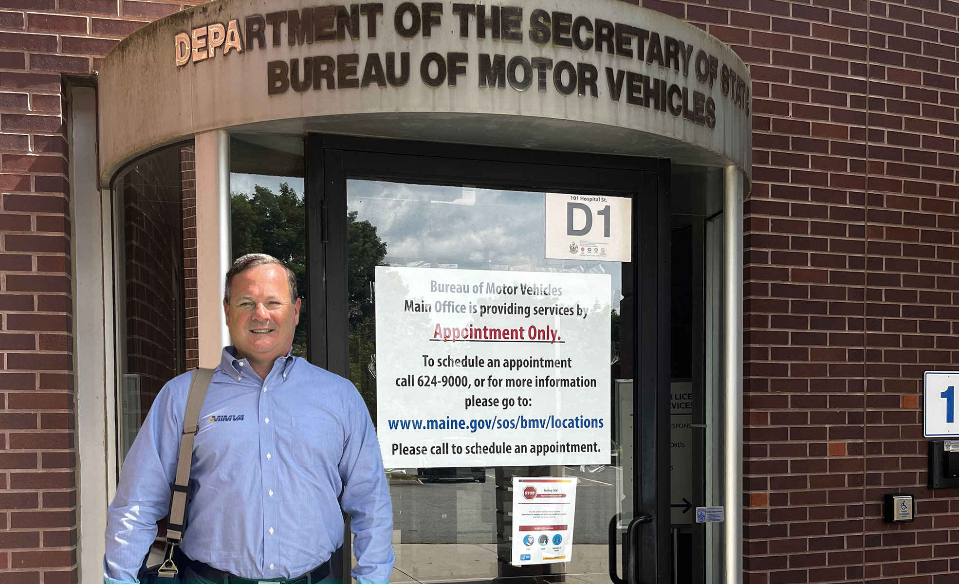 Dan Bennett, MIMVA President at the Maine BMV